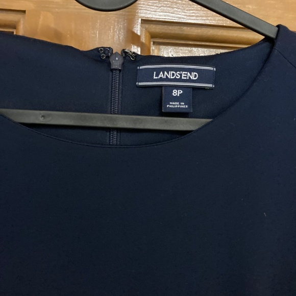 Land’ End Ponte Sheath Dress, Navy, 8P - Picture 2 of 7